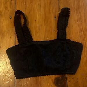 American Eagle black going out lace crop top